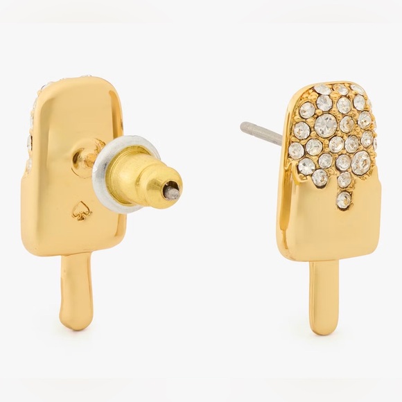 Kate Spade Gold and Rhinestone Popsicle Studs - Picture 5 of 5
